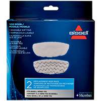 BISSELL 1252 Mop Pad Kit, 4 in L, 12 in W, Microfiber Cloth, Machine Washable: Yes