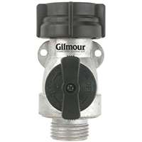 GILMOUR MFG 801074-1001 Single Shut-Off Valve, 3/4 in, Female x Male, 60 psi Pressure, Aluminum Body