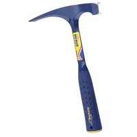 Big Face Bricklayer Hammers, 22 oz, 12 in, Steel Handle