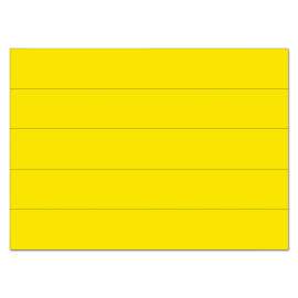 Dry Erase Magnetic Tape Strips, Yellow, 6" x 7/8", 25/Pack