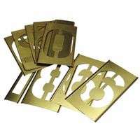 15 Piece Single Number Sets, Brass, 2 in