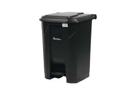 14-Gallon Step-On Indoor Trash Can, Black