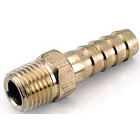 Anderson Metals 757001-0506 Hose Adapter, 5/16 x 3/8 in, Barb x MPT, Brass