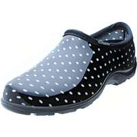 Sloggers 5113BP-06 Comfort Rain Shoes, 6 in, Black/White, Plastic Upper
