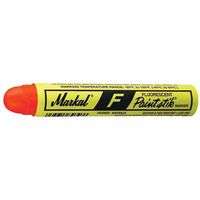 Paintstik F Markers, 11/16 in dia, 4 3/4 in, Fluorescent Yellow