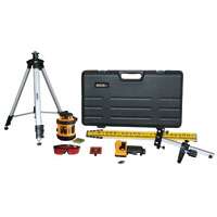 Johnson 40-6517 Laser Level Kit, 200 ft, +/-1/8 in at 50 ft Accuracy, Red Laser