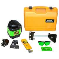 Johnson 40-6544 Laser Level Kit, 400 ft, +/-1/8 in at 100 ft Accuracy, Green Laser