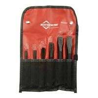 6 Pc. Cold Chisel Kit, Alloy Steel, English, Pouch