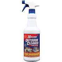 30 SECONDS 1Q30S6P Outdoor Cleaner, 1 qt Spray Bottle, Liquid, Light Yellow