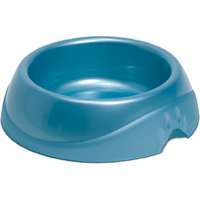 PETMATE 23078 Pet Feeding Bowl, M, 2 Cups Volume, Plastic, Pearl Tan/Waterfall Blue/White