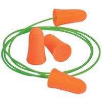 Mellows Foam Ear Plugs, Polyurethane, Bright Orange, Uncorded