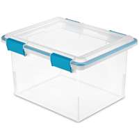 Sterilite 19334304 Gasket Box, Plastic, Blue Aquarium/Clear, 18-1/2 in L, 14-7/8 in W, 11-1/8 in H