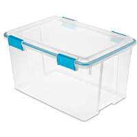 Sterilite 19344304 Gasket Box, Plastic, Blue Aquarium/Clear, 22-1/2 in L, 16 in W, 12-3/4 in H