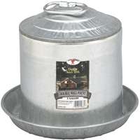 Little Giant 9832 Poultry Fount, 2 gal Capacity, Galvanized Steel, Floor, Ground Mounting