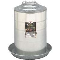 Little Giant 9833 Poultry Fount, 3 gal Capacity, Galvanized Steel, Floor, Ground Mounting