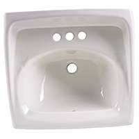 American Standard Lucerne 0355.012.020 Bathroom Sink, Rectangular Basin, 3-Deck Hole, 18-1/4 in OAW, 12-1/8 in OAH