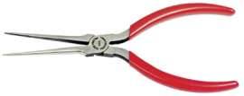 Long Extra Thin Needle Nose Pliers, Forged Alloy Steel, 6 5/32 in