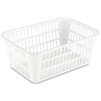 Sterilite Ultra 16228012 Storage Basket, 0.9 cu-ft Capacity, Plastic, White
