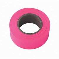 Flagging Tape, 1 3/16 in x 150 ft, Pink Glo