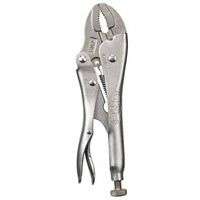 Locking Pliers, Curved Jaw Opens to 1 5/8 in, 7 in Long