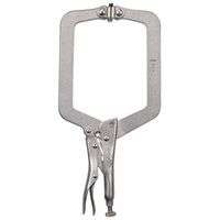 Locking C-Clamps with Swivel Pads, Jaw Opens to 4 1/2 in, 9 in Long