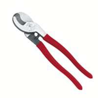 KLEIN TOOLS 63050 Cable Cutter, 9-1/2 in OAL, Steel Jaw, Cushion-Grip Handle, Red Handle