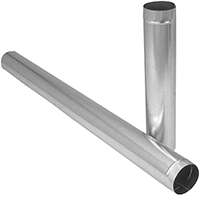 Imperial GV0380 Duct Pipe, 6 in Dia, Round Duct, Galvanized