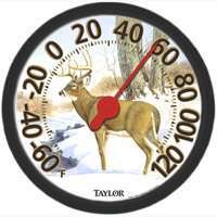 TAYLOR 6709E Deer Dial Thermometer, -60 to 120 deg F