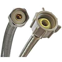 Fluidmaster Fits-All B4T16U Toilet Connector, 3/8 in Compression Inlet, 7/8 in Ballcock Outlet, 16 in L