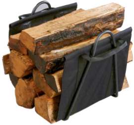 Fireplace BLK Log Tote