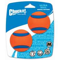 Chuckit! 17001 Ultra Ball Dog Toy, M, Rubber, Blue/Orange