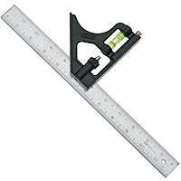 STANLEY 46-222 Combination Square, SAE, 12 in L Blade, 1 in W Blade