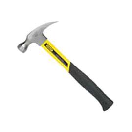 STANLEY STHT51539 Curve Claw Nail Hammer, 20 oz Head, HCS Head, 13 in OAL, Yellow Handle