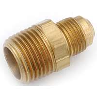 Anderson Metals 754048-1012 Connector, 5/8 in Flare x 3/4 in MPT, 650 psi, Brass