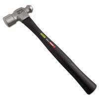 Ball Pein Hammer, Straight Hickory Handle, 15 in, High Carbon Steel 24 oz Head