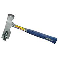 Estwing E3-CA Shingle Hammer with Replaceable Blade and Gauge, 28 oz Head, Steel Head, 12-1/2 in OAL, Blue Handle