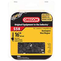 Oregon S58 Chainsaw Chain, 5/32 in File, 16 in L Bar, Stainless Steel