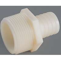 Anderson Metals 53701-0806 Hose Adapter, 3/8 in Barb, 1/2 in MIP, Nylon