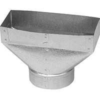 Imperial GV0699-C Wall Register Boot, Galvanized