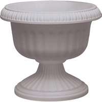 Southern Patio UR1810WH Urn Planter, 15-1/2 in H, Plastic, White
