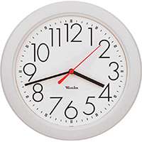 Westclox 461761 Wall Clock, Round, Analog Display, Analog, White Frame