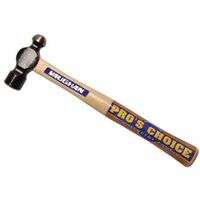 Commercial Ball Pein Hammer, Hickory Handle, 16 in, Forged Steel 48 oz Head