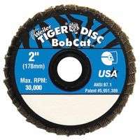 Bobcat Flat Style Flap Discs, 2 in, 40 Grit, 30,000 rpm