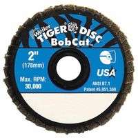 Bobcat Flat Style Flap Discs, 2 in, 60 Grit, 30,000 rpm