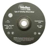 Wolverine Grinding Wheels, 7 in Dia, 1/4 in Thick, 7/8 in Arbor, 24 Grit, R