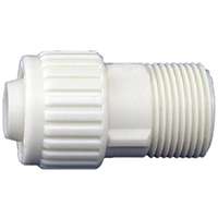 Flair-It 16872 Tube to Pipe Adapter, 3/4 in PEX, 3/4 in MPT, White