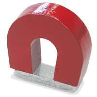 Magnet Source 07279 Horseshoe Magnet, 2 lb Max Pull Capacity, 1 in W, Alnico, Red