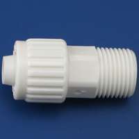 Flair-It 16842 Tube to Pipe Adapter, 1/2 in PEX, 1/2 in MPT, White