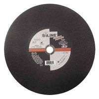 Cutting Wheel, 14 in dia, 3/32 in Thick, 1 in Arbor, 36 Grit, Alum Oxide