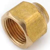 Anderson Metals 754020-0806 Flare Nut, 1/2 x 3/8 in Flare, 750 psi, Brass